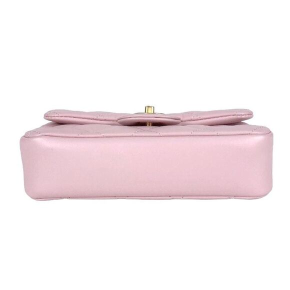 Chanel Mini Matelasse Heart Charm Chain Shoulder Bag Lambskin Pink Gold Hardware - Picture 4 of 9